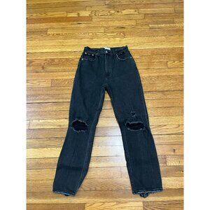 Abercrombie & Fitch The Ankle Straight Ultra High Rise Jeans Size Black Denim 4